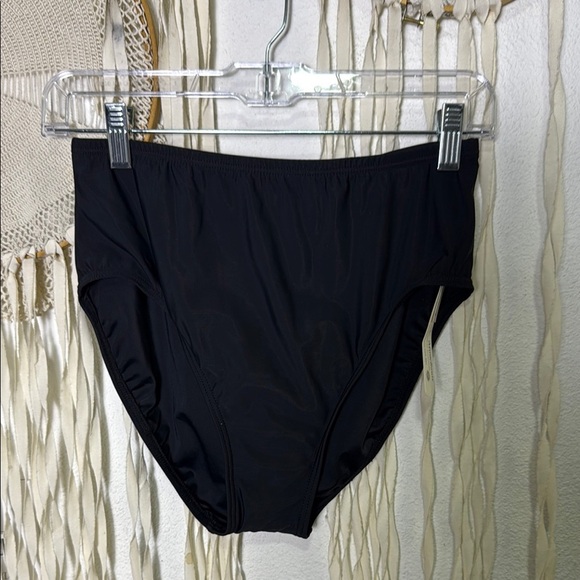 Talbots X Miraclesuit NWT Black Swim Briefs Size 10 - Picture 1 of 11